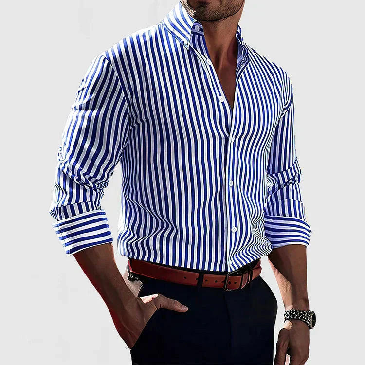 Men's Striped Long Sleeve Shirt | Casual