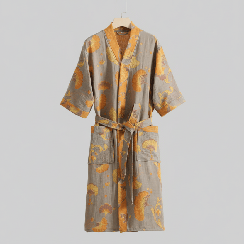 Organic Cotton Kimono Bathrobe for Breathable Comfort