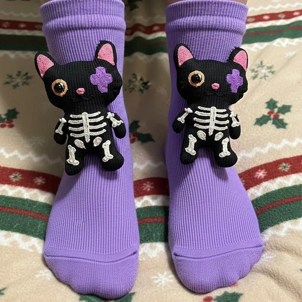 Cozy House Socks with Adorable 3D Animal Design and Safe Non-Slip Sole