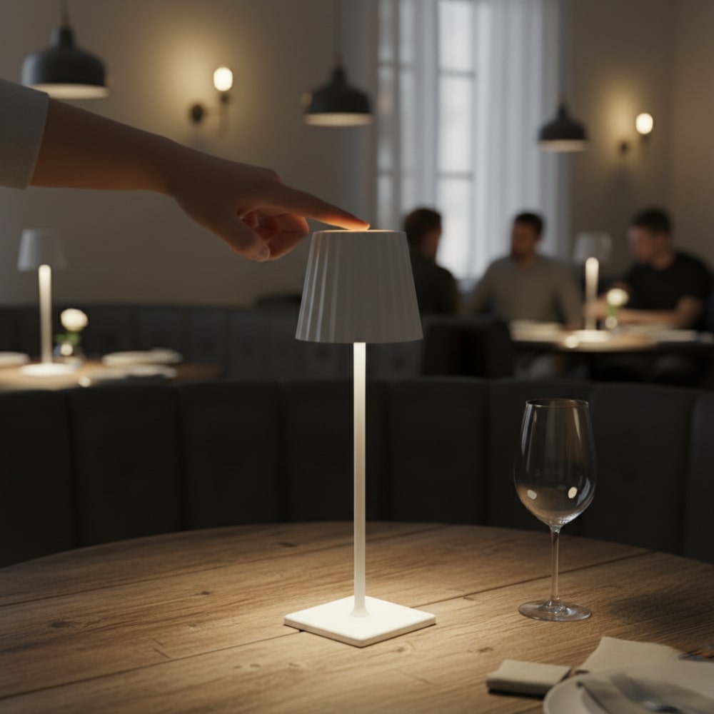 Wireless Table Lamp | Modern Battery-Powered Light for Living Room