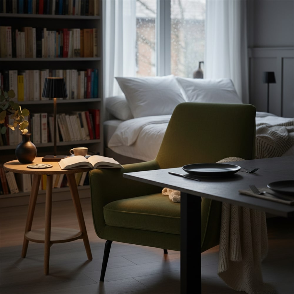 Wireless Table Lamp | Modern Battery-Powered Light for Living Room