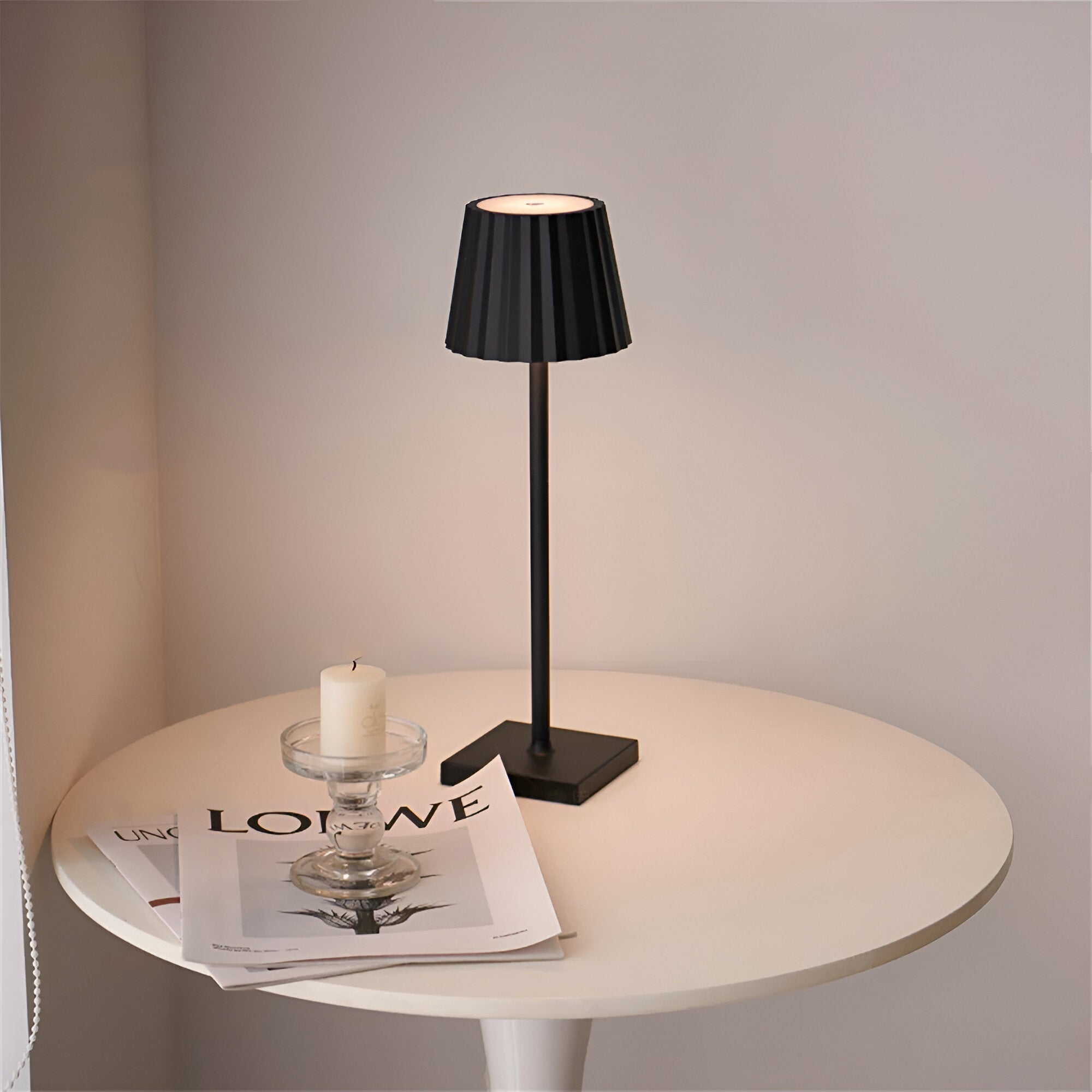 Wireless Table Lamp | Modern Battery-Powered Light for Living Room