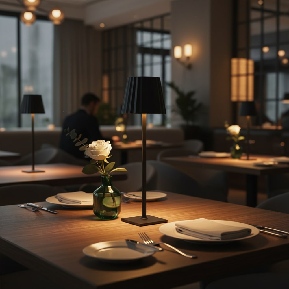 Wireless Table Lamp | Modern Battery-Powered Light for Living Room