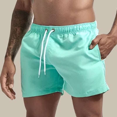 Men's Summer Swim Shorts | with Drawstring and Side Pockets