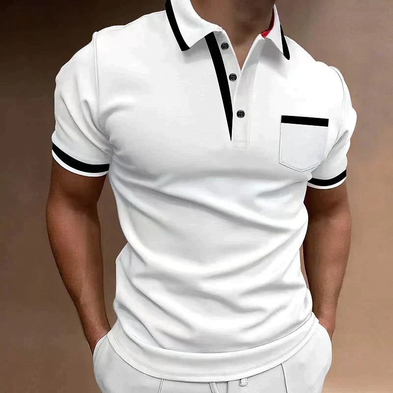 Men's Golf Short Sleeve Polo Shirt | with Chest Pocket