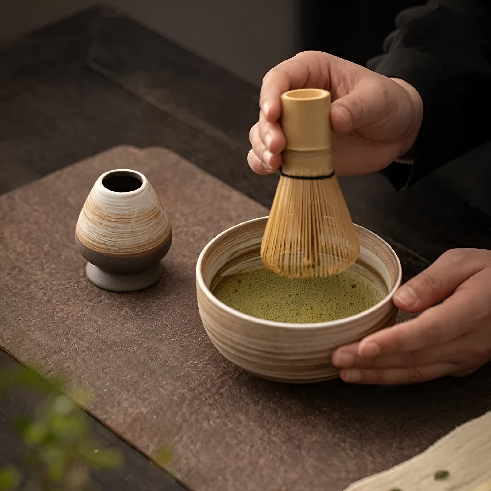 4-Piece Matcha Tea Set with Bamboo Whisk | Ideal for Traditional Tea Ceremony