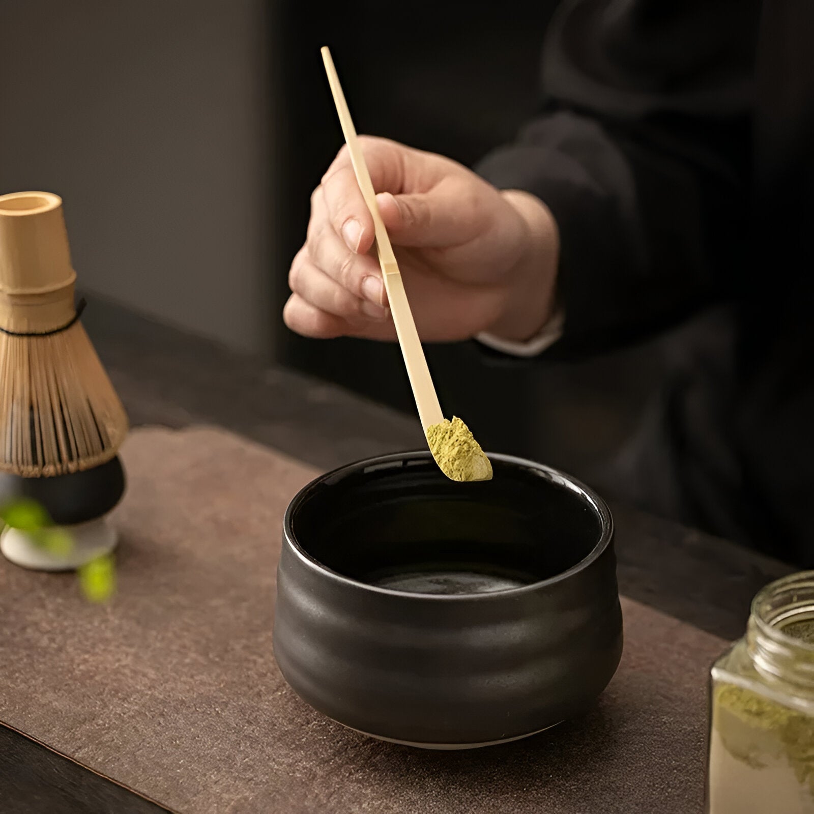 4-Piece Matcha Tea Set with Bamboo Whisk | Ideal for Traditional Tea Ceremony