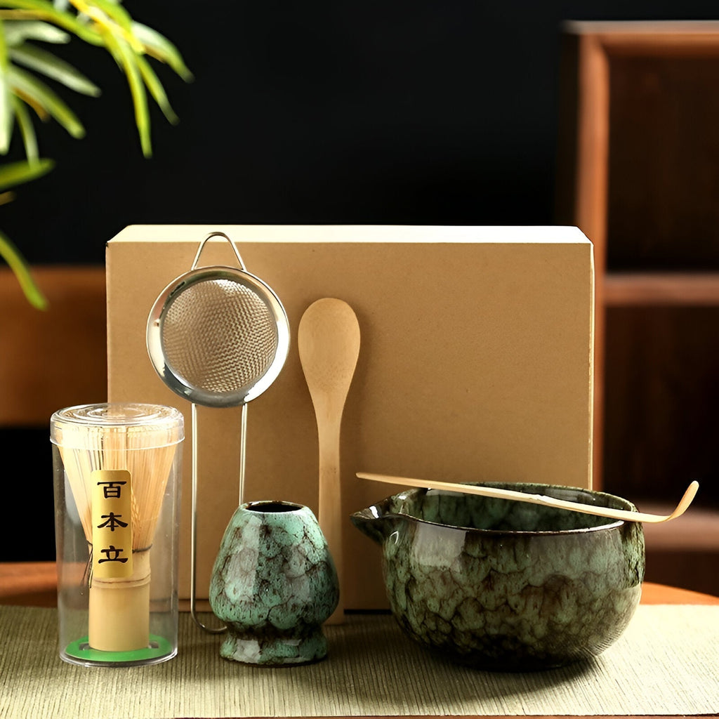 Traditional Matcha Tea Set – 6-Piece Accessory Collection for Authentic Preparation | Premium Quality