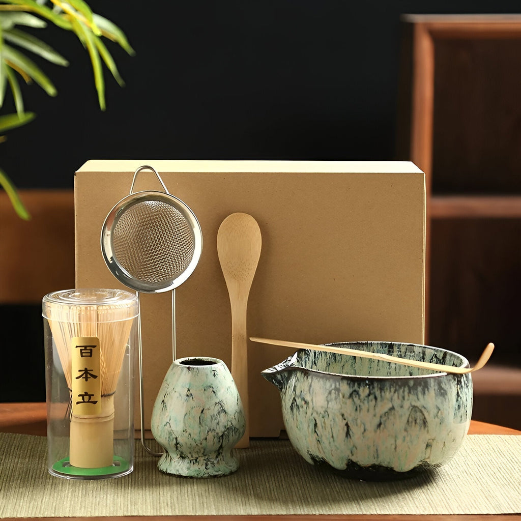 Traditional Matcha Tea Set – 6-Piece Accessory Collection for Authentic Preparation | Premium Quality