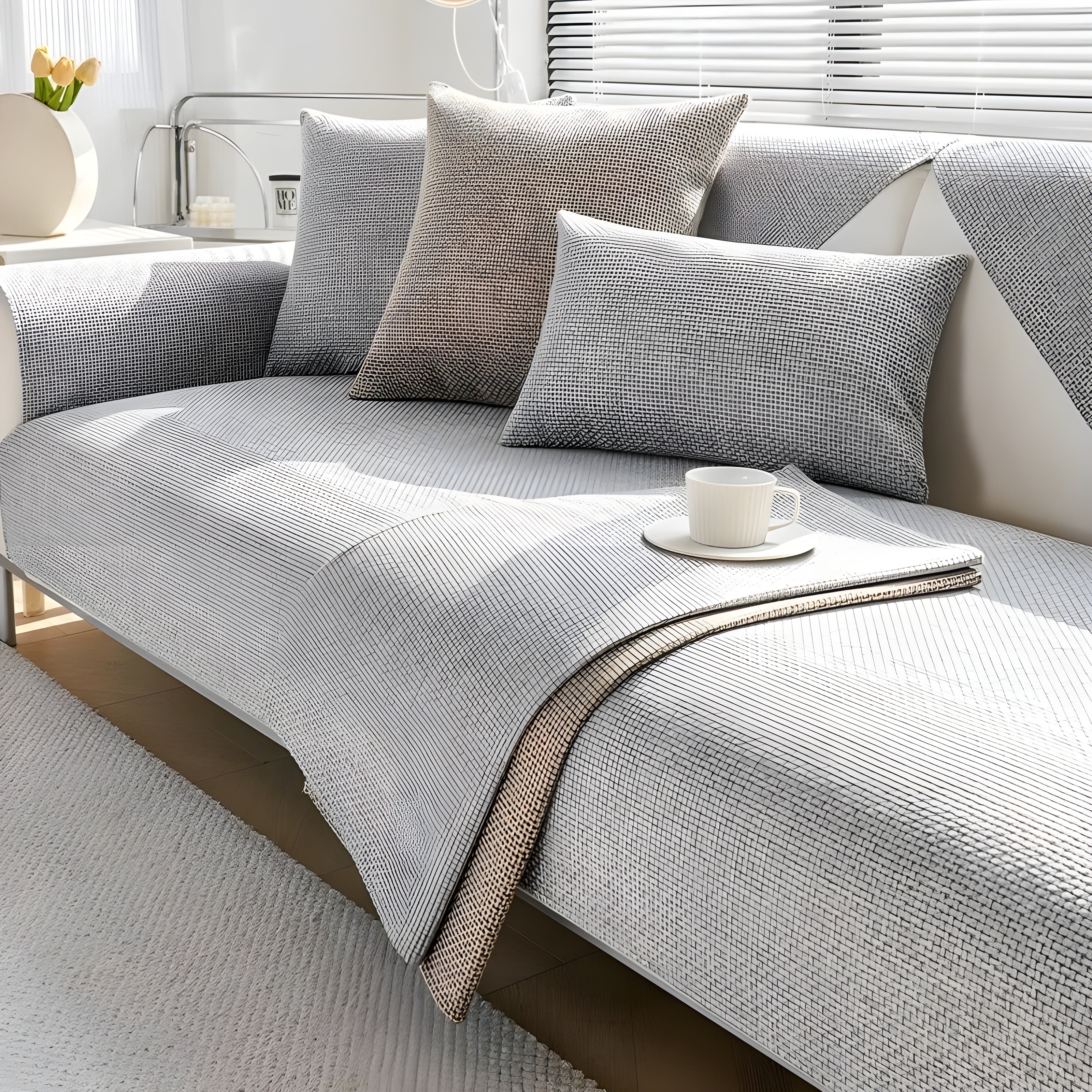 Non-Slip Sofa Cover – Premium Cushion Cover for Year-Round Use