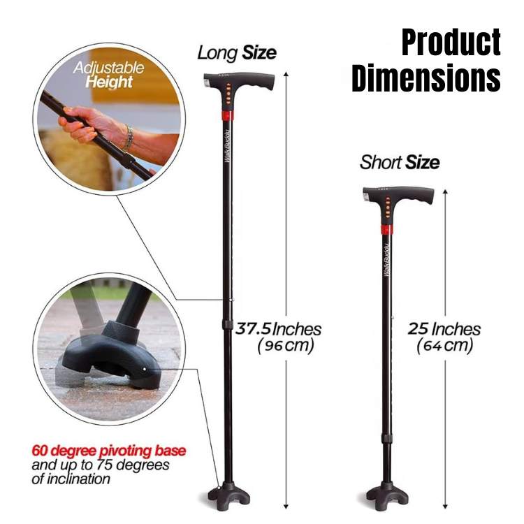 Versatile LED Folding Walking Cane