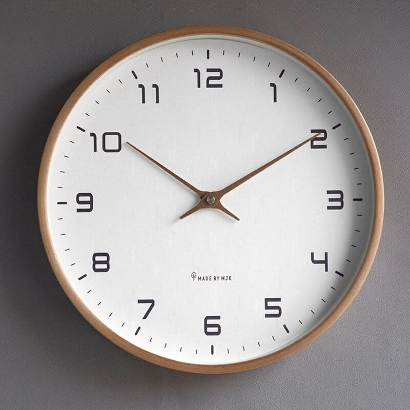 Wooden Wall Clock – Serene Scandinavian Design for Tranquil Living Spaces