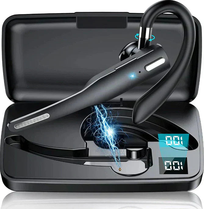 Dual Mic Wireless Bluetooth 5.1 Noise Cancelling Trucker Headset/Earpiece