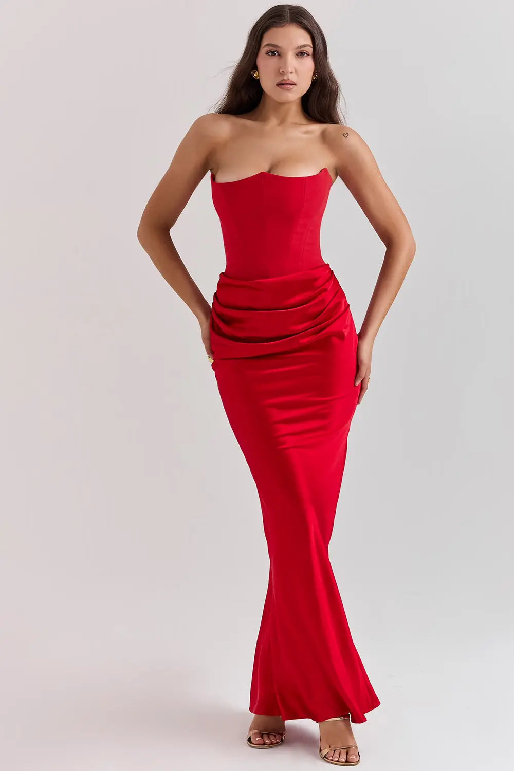 Women’s Strapless Corset Evening Dress | Maxi