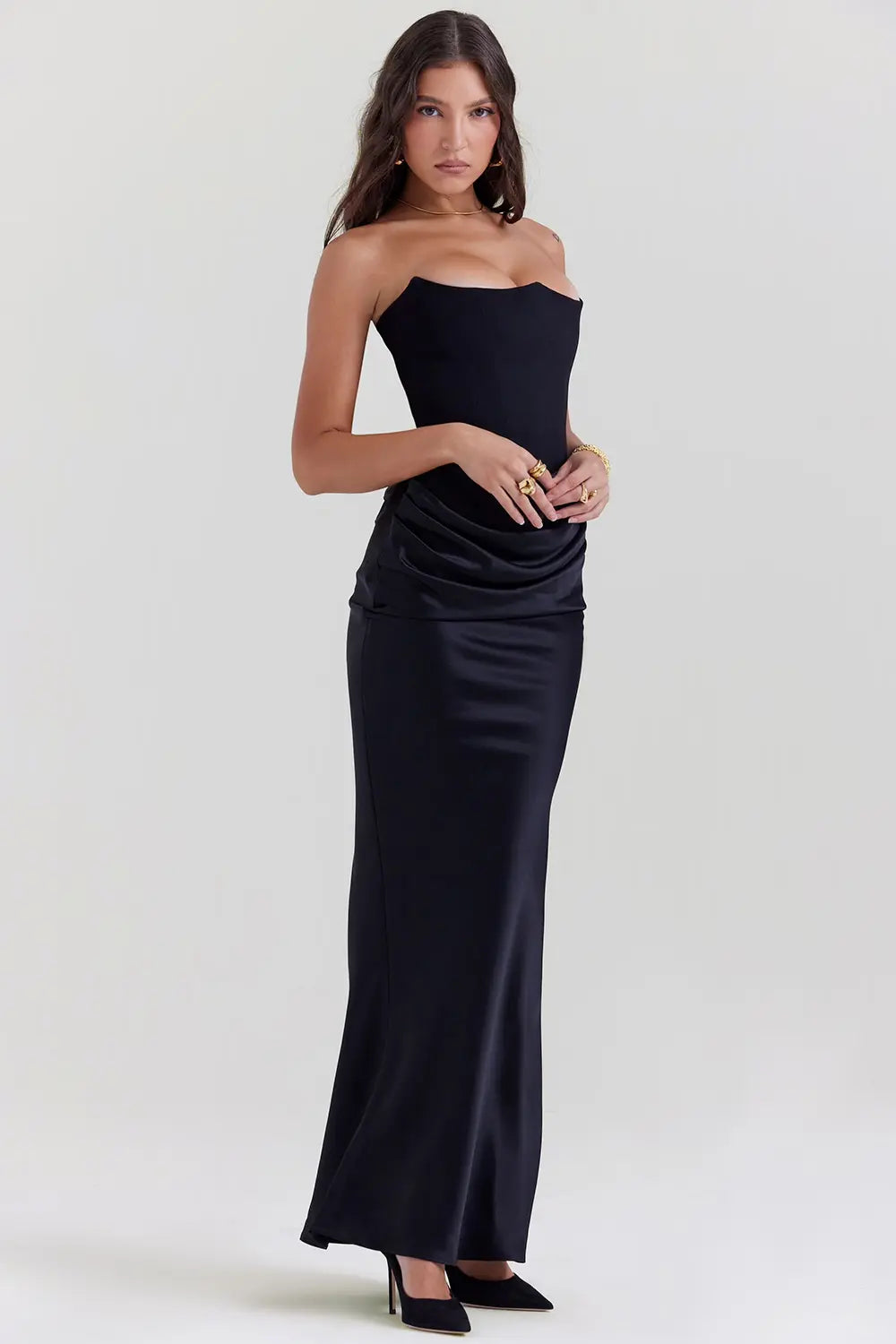 Women’s Strapless Corset Evening Dress | Maxi