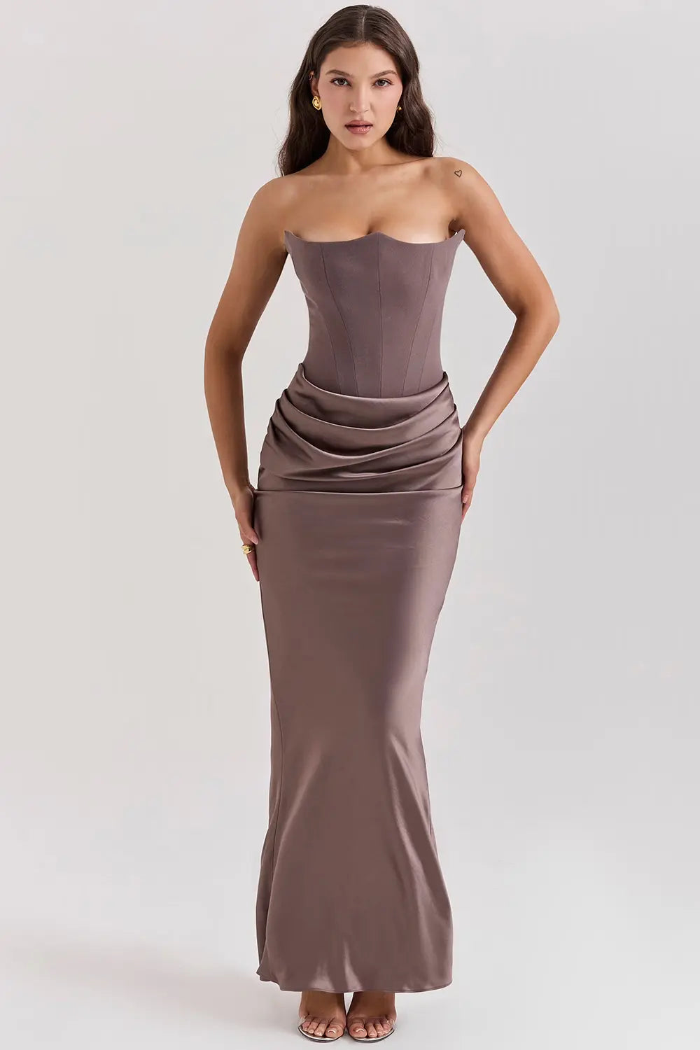 Women’s Strapless Corset Evening Dress | Maxi