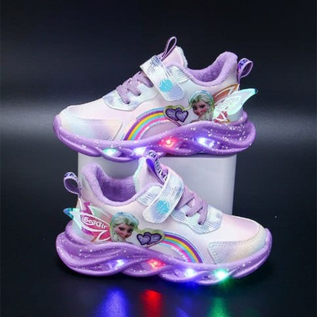 Light-Up Princess Sneakers for Kids with LED Design