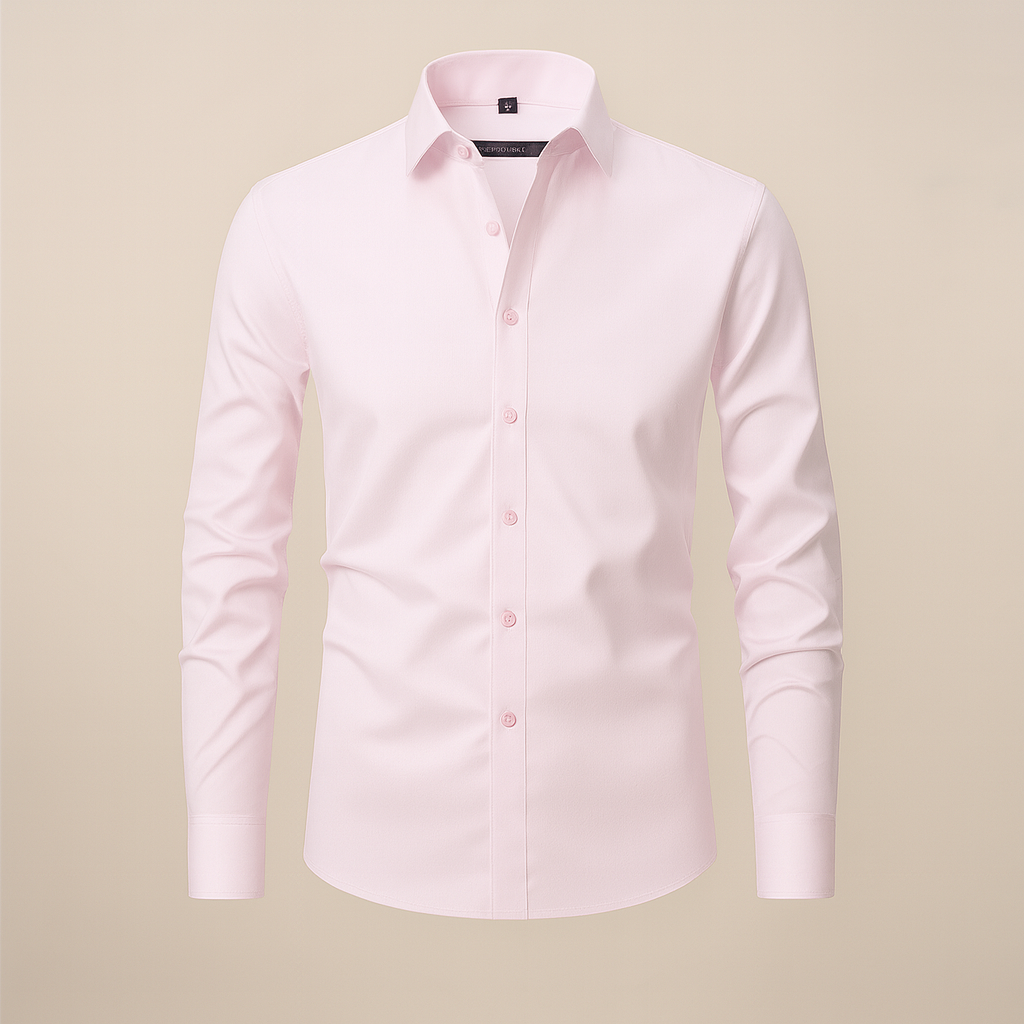 Men's Long Sleeve Button-Down Business Shirt | Breathable