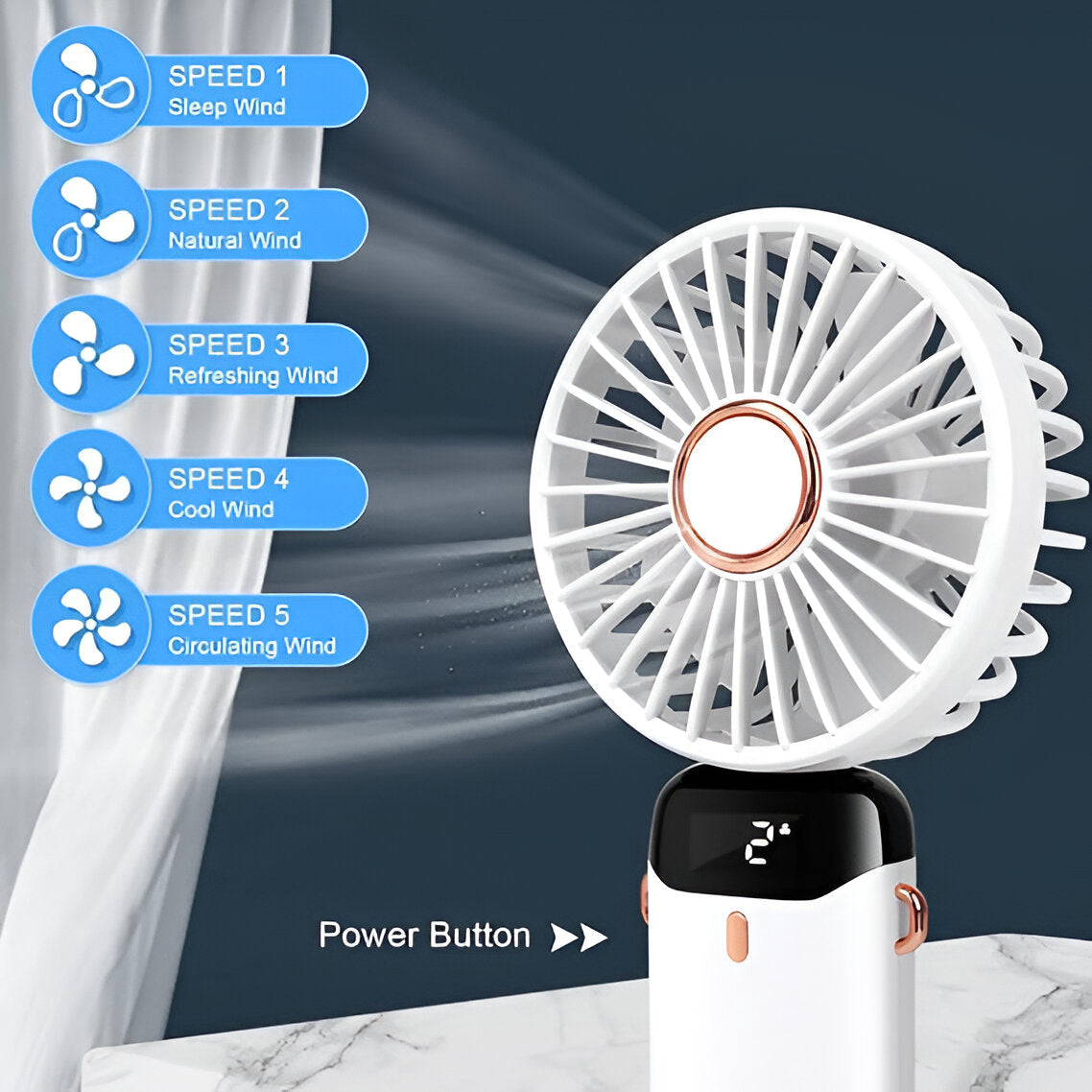 Rechargeable Handheld Mini Fan for Instant Cooling