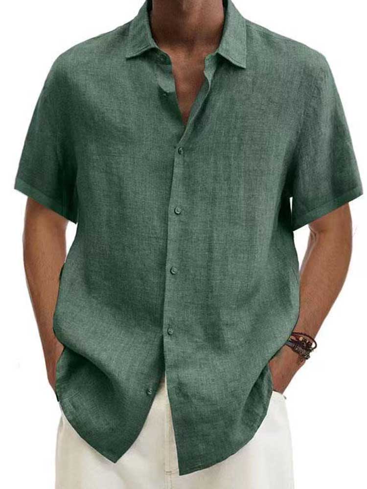 Men's Casual Linen Shirt | Short Sleeves