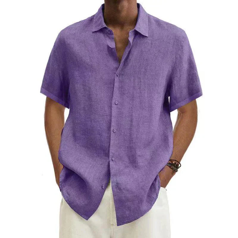 Men's Casual Linen Shirt | Short Sleeves
