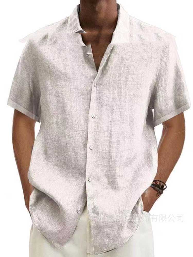 Men's Casual Linen Shirt | Short Sleeves