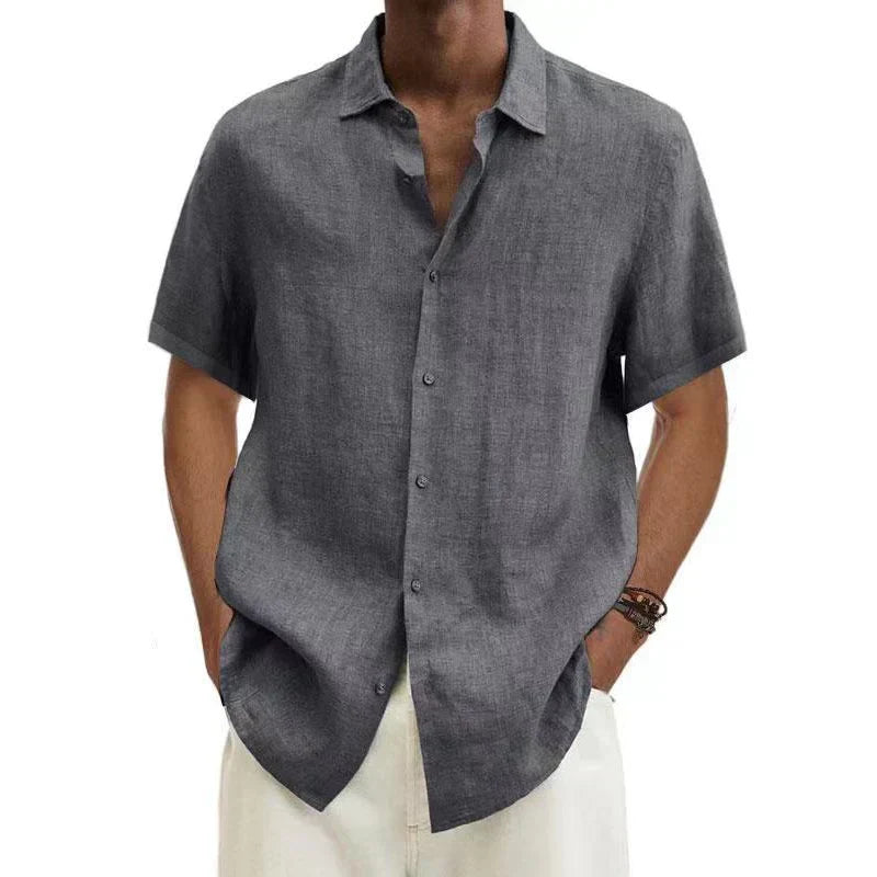 Men's Casual Linen Shirt | Short Sleeves