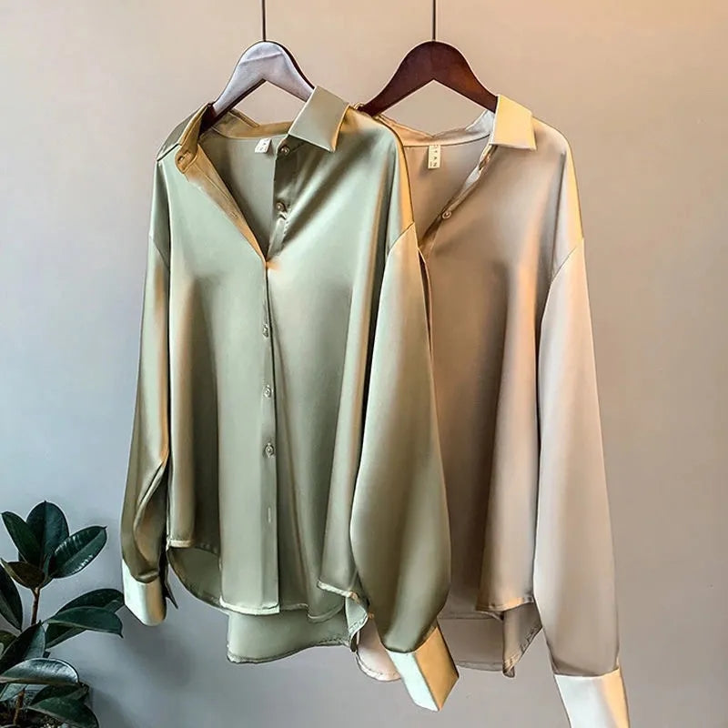 Women’s Oversized Casual Blouse | Long Sleeves