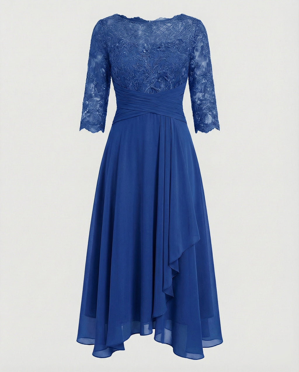 Women's Midi Evening Dress | 3/4 Sleeves