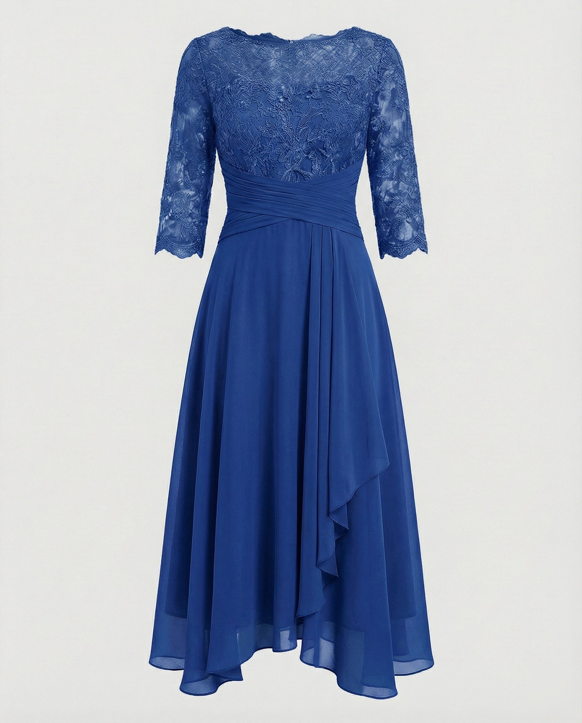 Women's Midi Evening Dress | 3/4 Sleeves