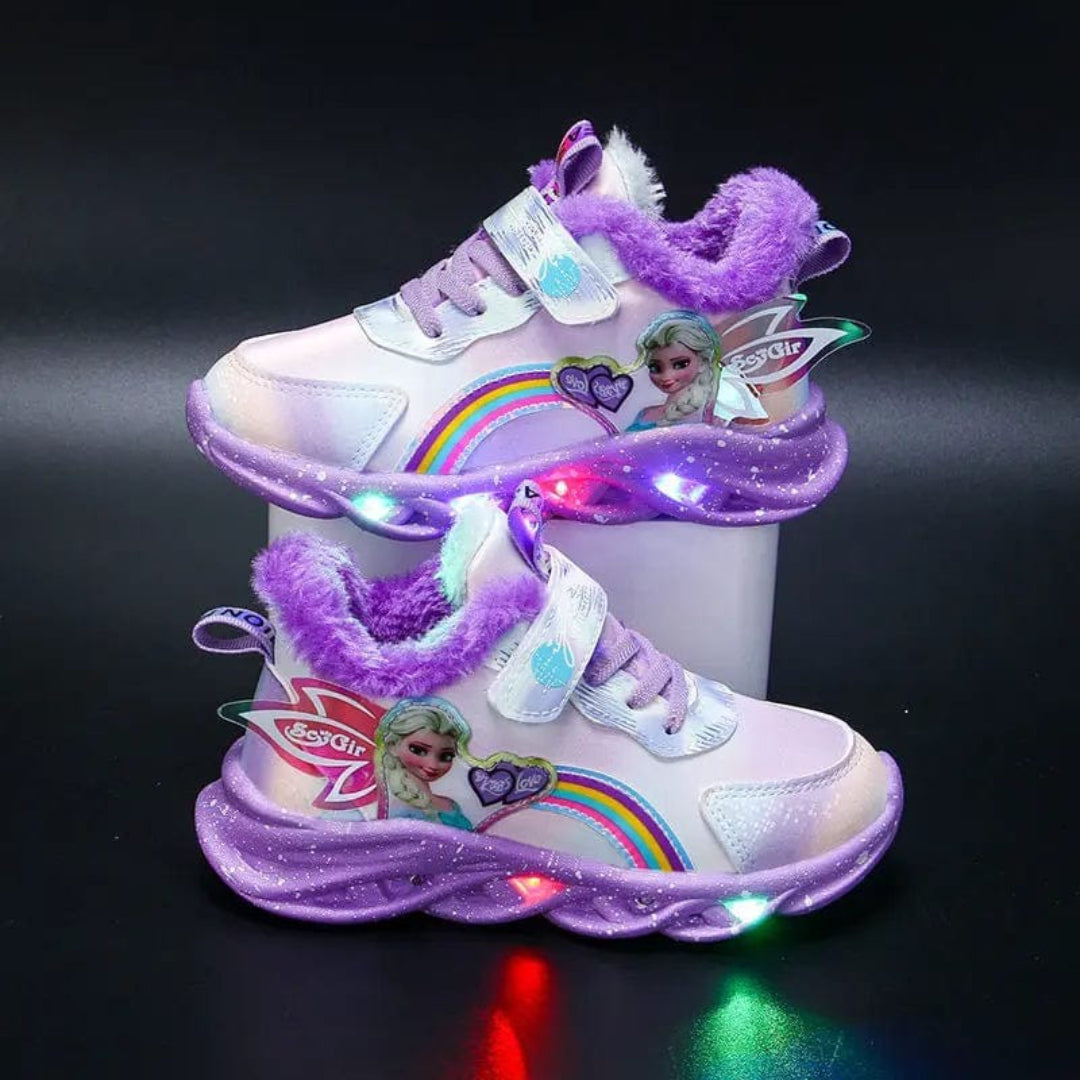 Light-Up Princess Sneakers for Kids with LED Design