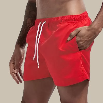 Men's Summer Swim Shorts | with Drawstring and Side Pockets