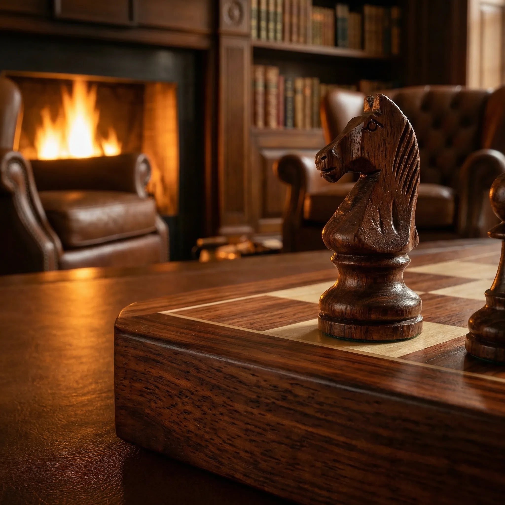 Wooden Chess Set | Chess Board with Pieces | Foldable & Portable
