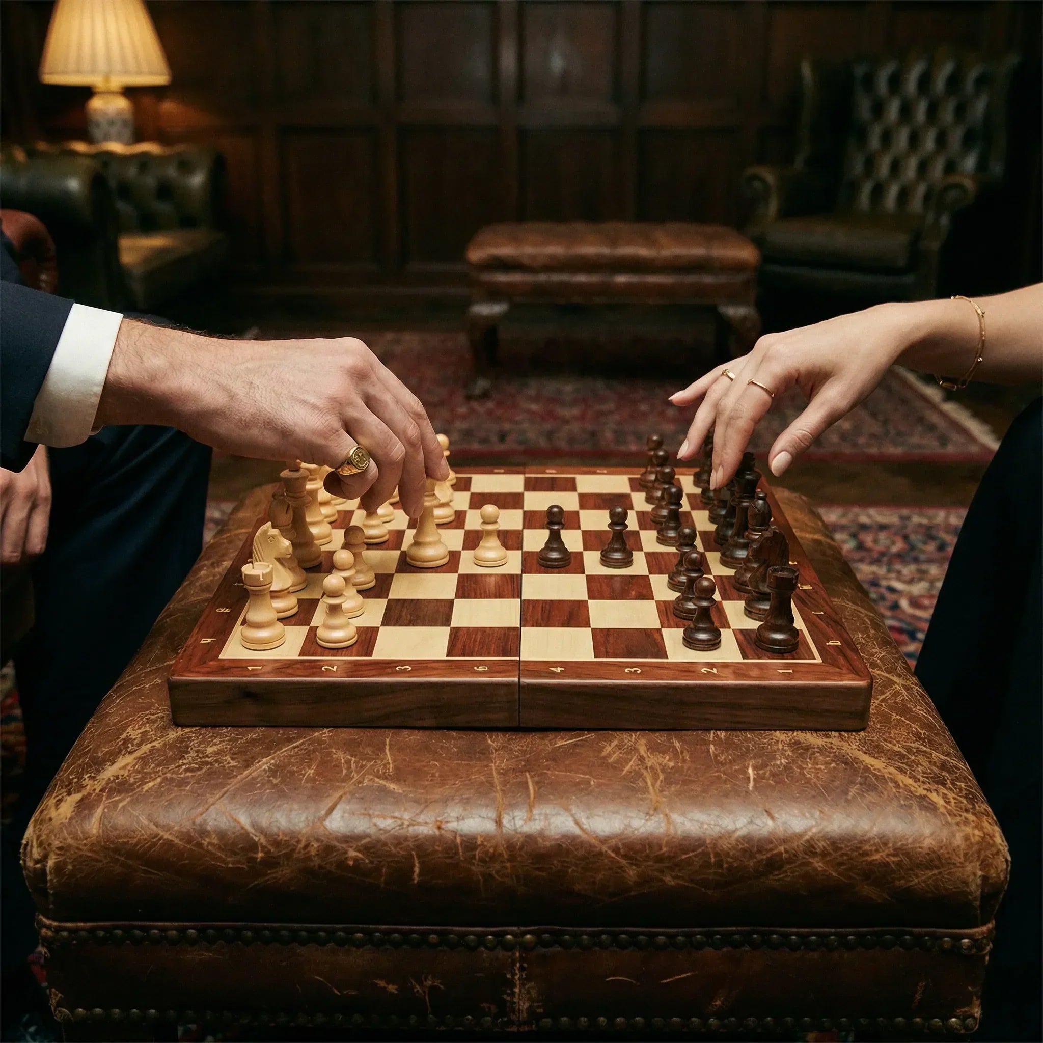 Wooden Chess Set | Chess Board with Pieces | Foldable & Portable