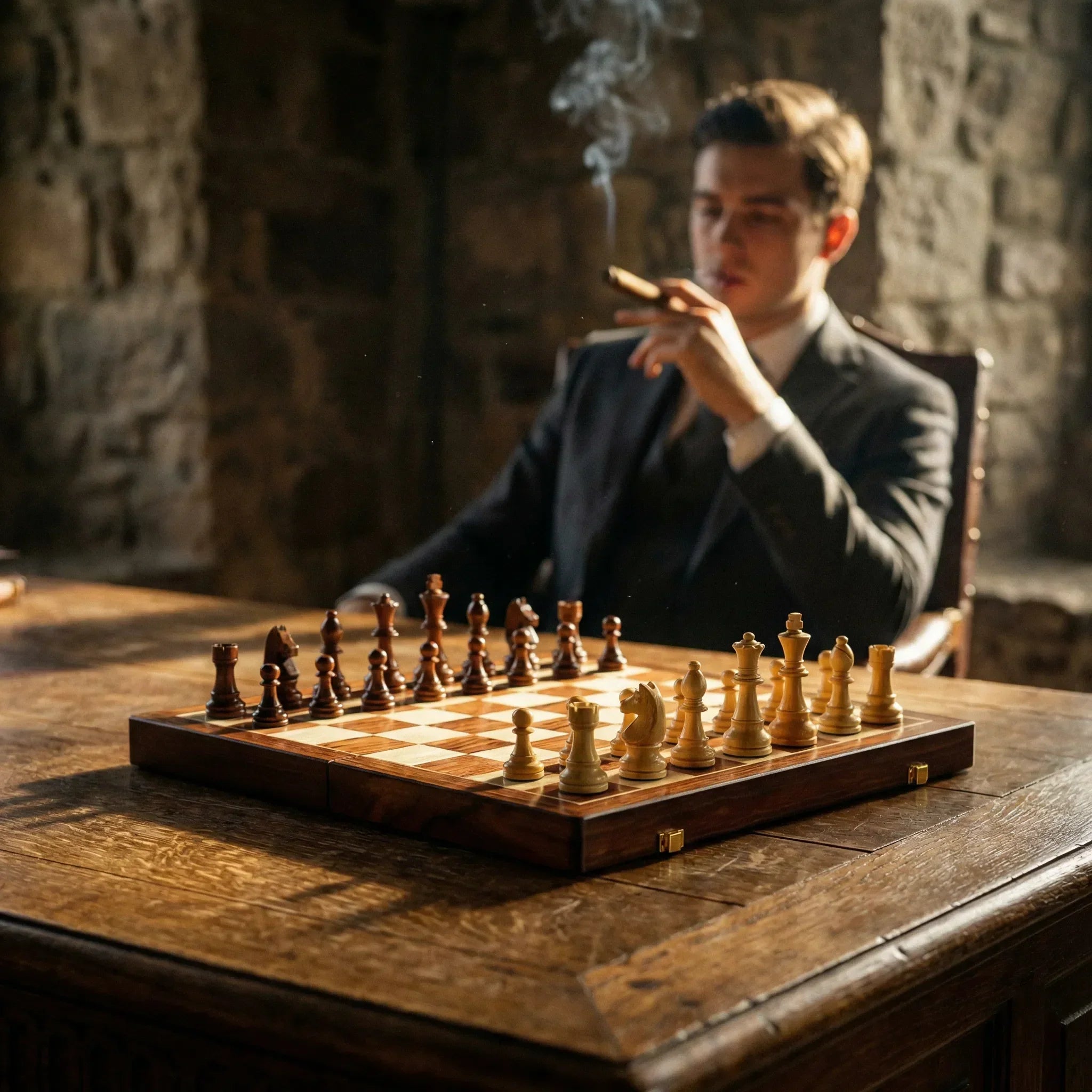 Wooden Chess Set | Chess Board with Pieces | Foldable & Portable