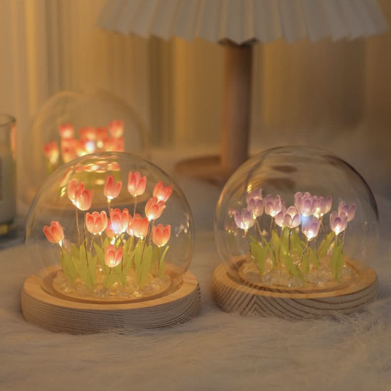 Warm Light Tulip Night Light for Kids' Rooms and Bedrooms