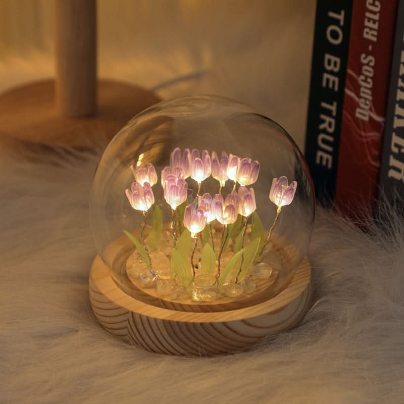 Warm Light Tulip Night Light for Kids' Rooms and Bedrooms
