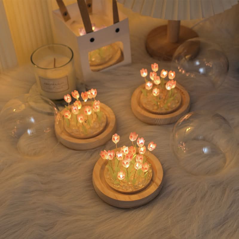 Warm Light Tulip Night Light for Kids' Rooms and Bedrooms