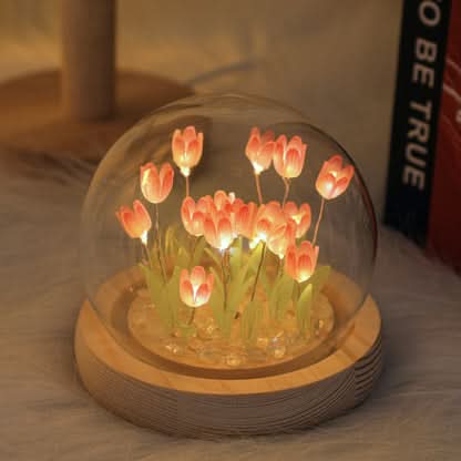 Warm Light Tulip Night Light for Kids' Rooms and Bedrooms
