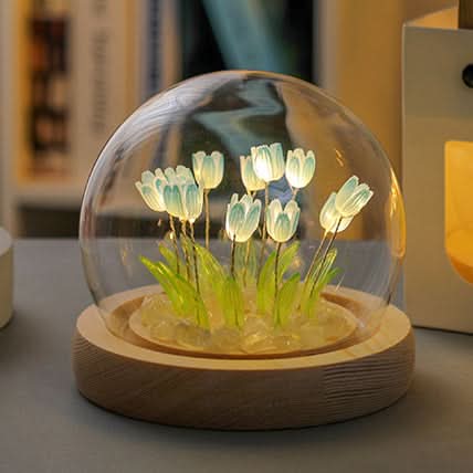 Warm Light Tulip Night Light for Kids' Rooms and Bedrooms