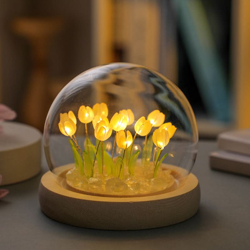 Warm Light Tulip Night Light for Kids' Rooms and Bedrooms