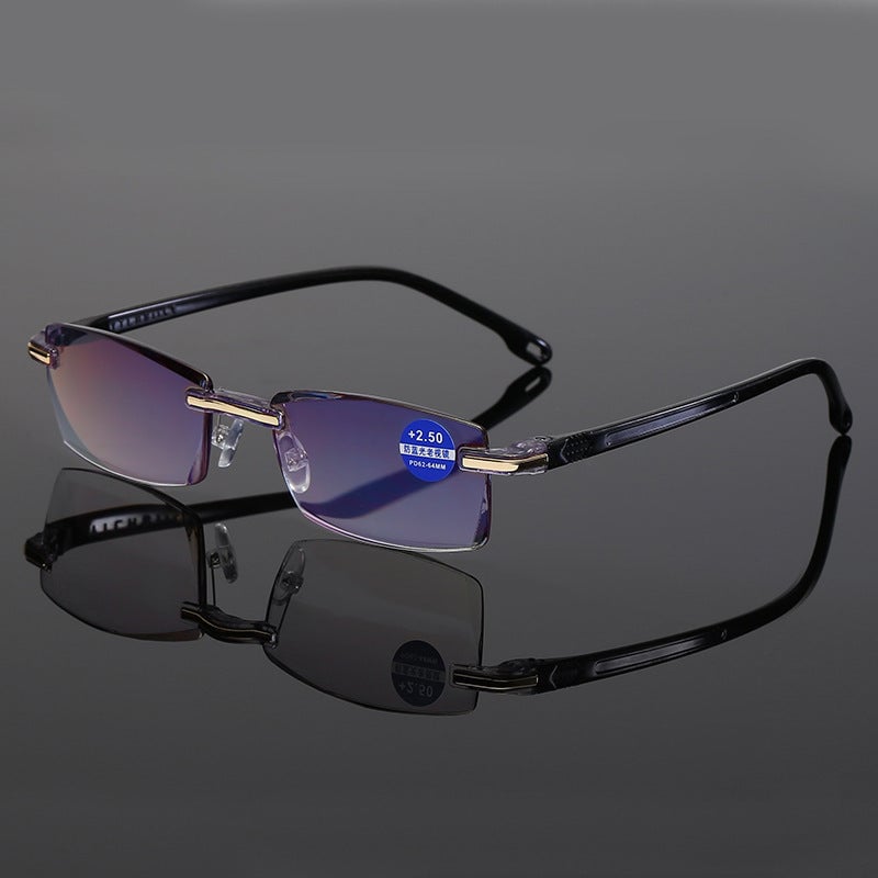 Intelligent Reading Glasses with Progressive Lenses | Ultra-Light Design & Blue Light Filter | Suitable for Near & Distant Vision | Titanium TR90 Frame