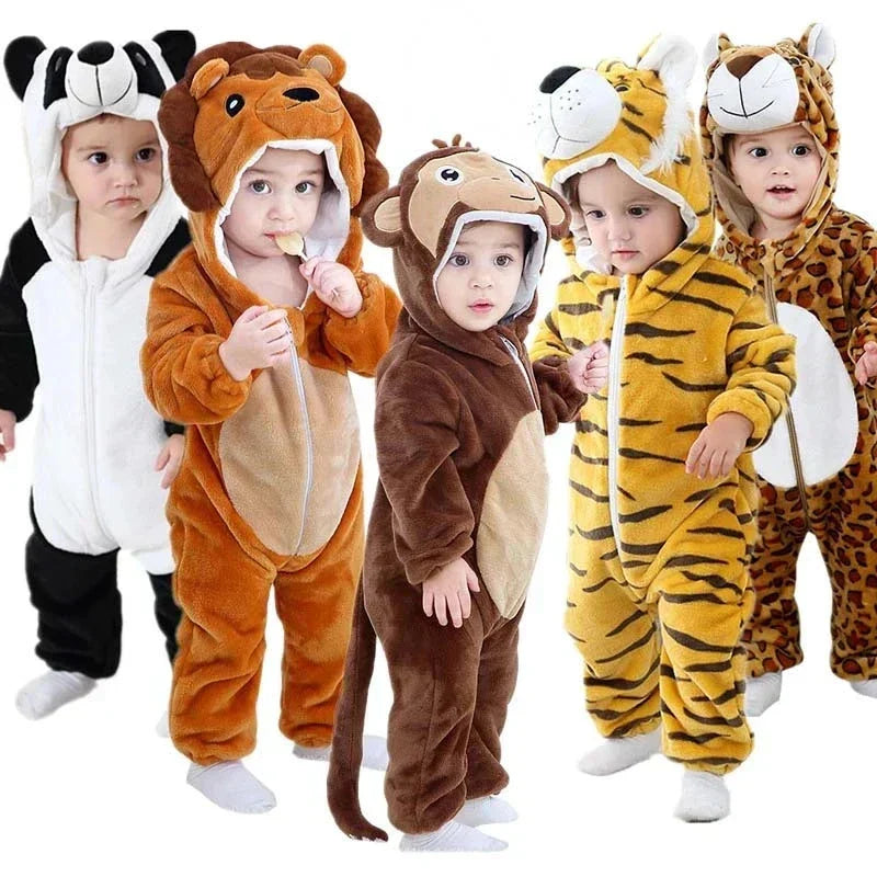Baby Romper | Fleece Overall | Animal Onesie