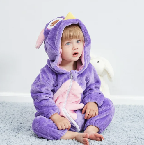 Baby Romper | Fleece Overall | Animal Onesie