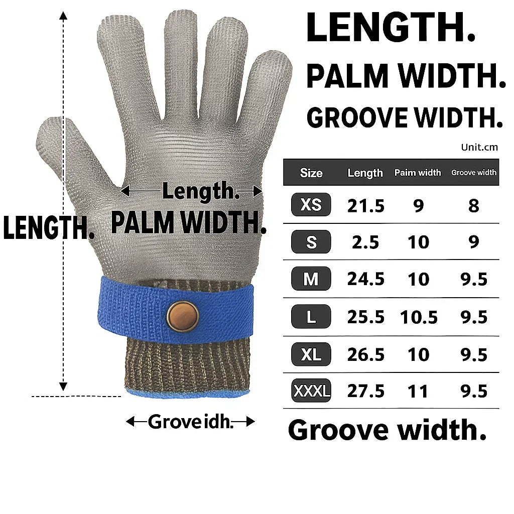 Stainless Steel Safety Gloves with Maximum Cut Resistance