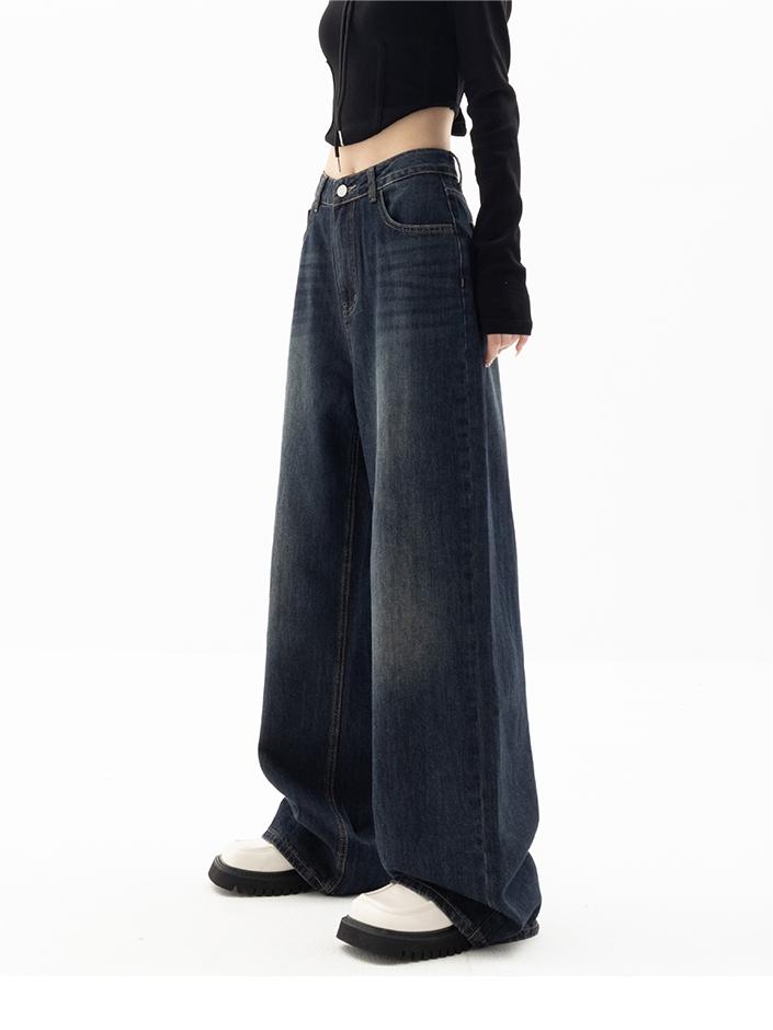 Women's Dark Blue 90s Boyfriend Jeans | Baggy