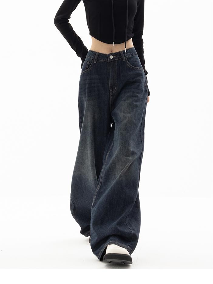 Women's Dark Blue 90s Boyfriend Jeans | Baggy