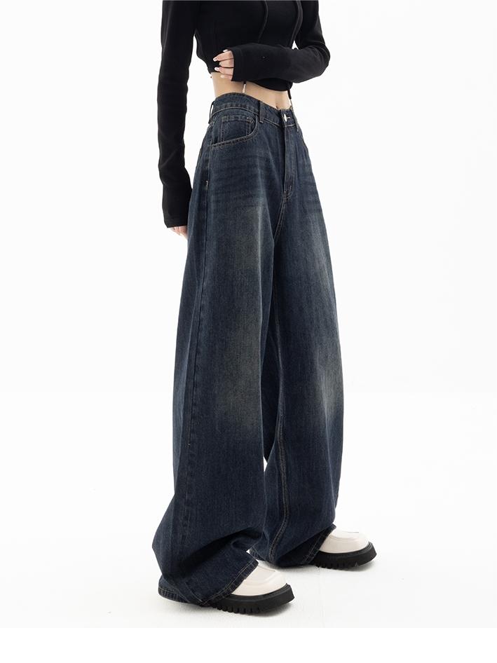 Women's Dark Blue 90s Boyfriend Jeans | Baggy