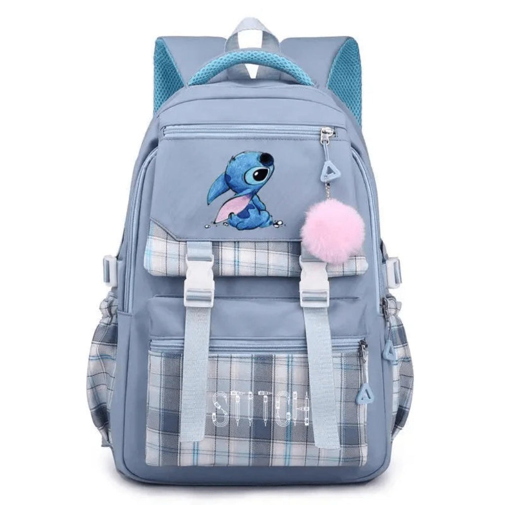 Spacious School Backpack with Stitch Design