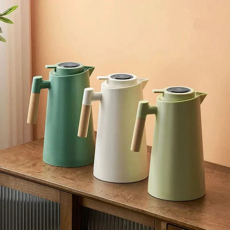 Thermal Carafe with Temperature Display | 1 Liter Insulated Jug for Coffee & Tea